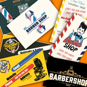 Pre Designed Barbershop Business Cards